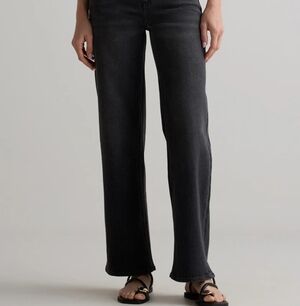 Quince Black Womens Straight Jeans